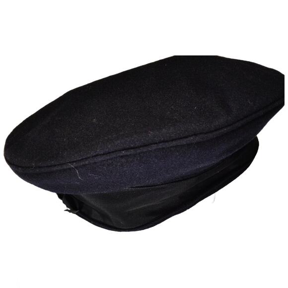 WWII–Korean War Era Formal Wool Cap – Size 6-1/2, Gold “U.S. NAVY”, Black Band - Picture 3 of 7
